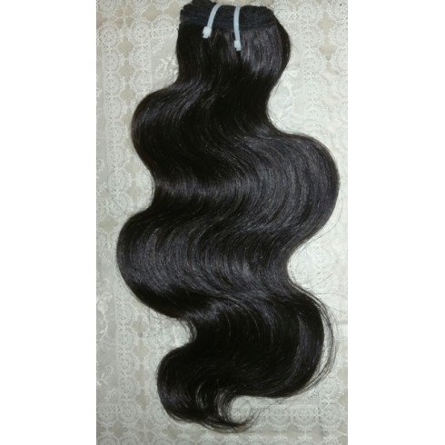 Steamed processed body wave hair